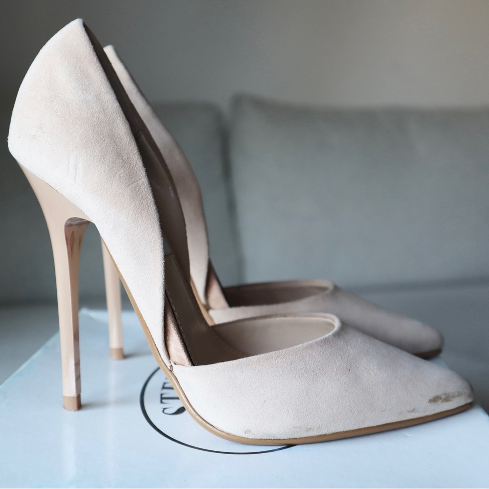 Steve Madden Blush Suede Varcityy High Heels - Size 5 1/2